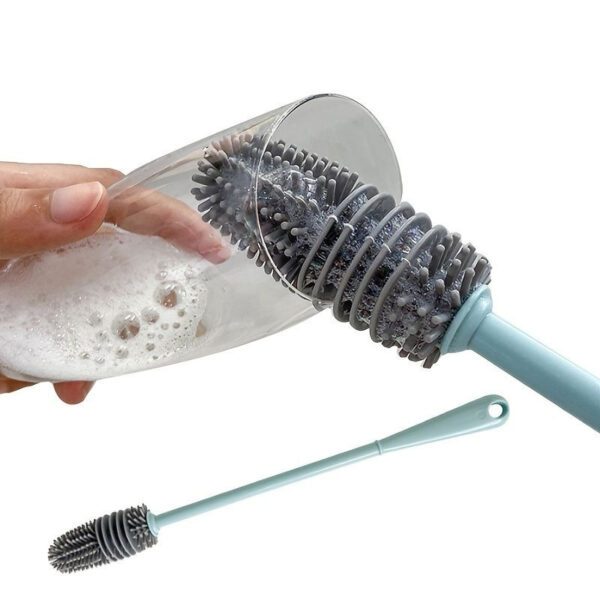 Silicon bottle cleaning brush